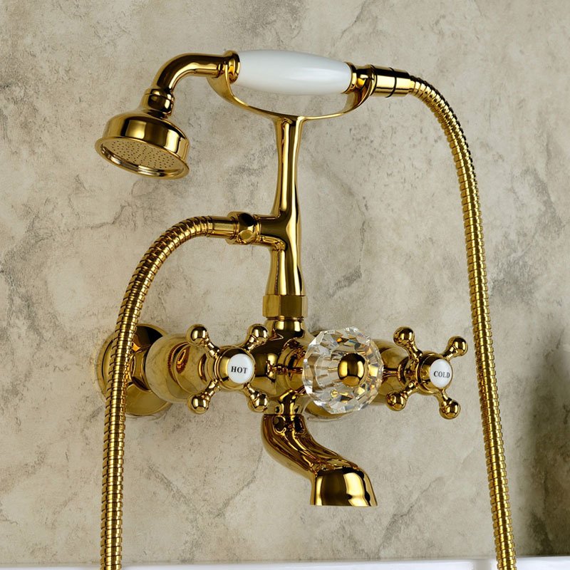Золотой смеситель для ванны LKZ-565G