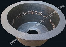 Мойка из меди для бара RBC-167 (круглая) фото