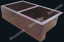 Кухонная мойка (медная, двойная) KD-402310-F2 фото