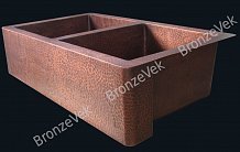 Кухонная мойка (медная, двойная) KD-402310-F1 фото